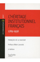 L-heritage institutionnel francais 1789-1958