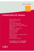 Conditions de travail 2021/22 - durée ¿ rémunération ¿ santé et sécurité - 2021/2022