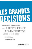 Les grandes conclusions de la jurisprudence administrative