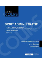 Droit administratif - cours, themes de reflexion, commentaires d-arrets, questions a reponse courte,