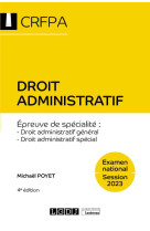 Droit administratif - crfpa - examen national session 2023 - epreuve de specialite : droit administr