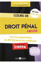 Cours de droit penal 2024-2025 - tout le programme en 80 fiches et en schemas