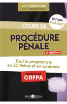 Cours de procedure penale 2024-2025 - tout le programme en 50 fiches et en schemas