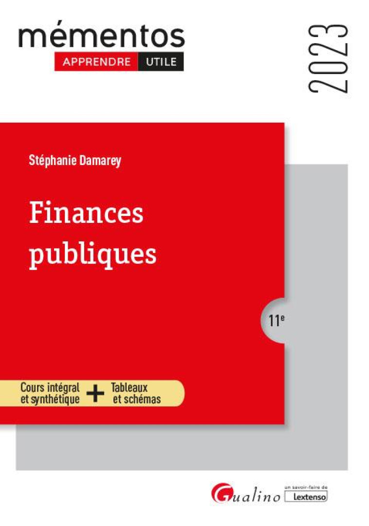 FINANCES PUBLIQUES - ELABORATION - EXECUTION - CONTROLE - DAMAREY STEPHANIE - GUALINO