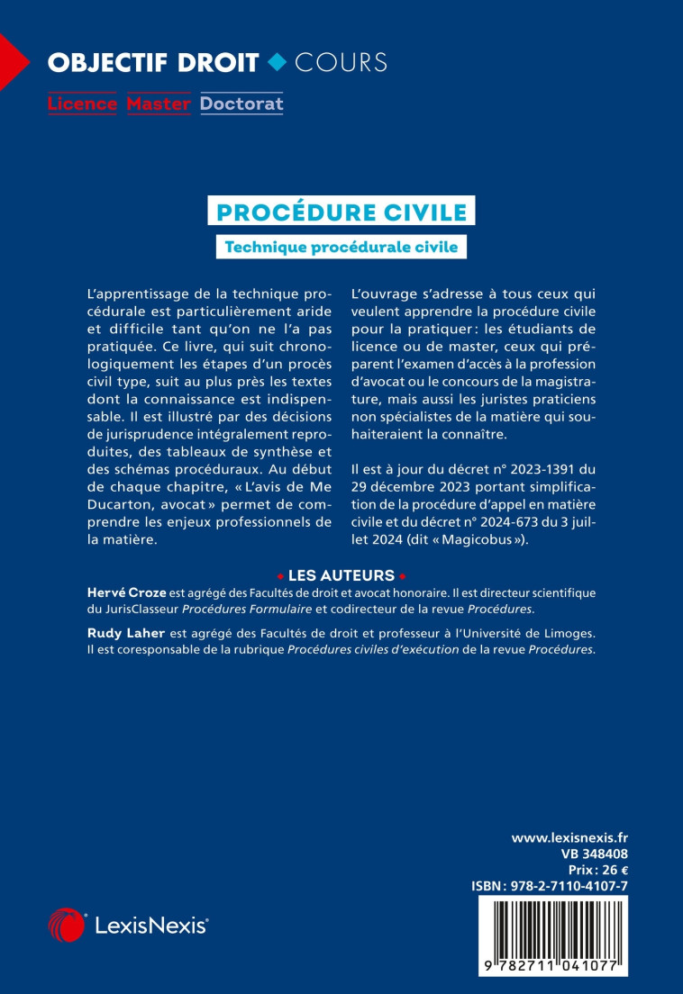 Procédure civile - CROZE/LAHER - LEXISNEXIS